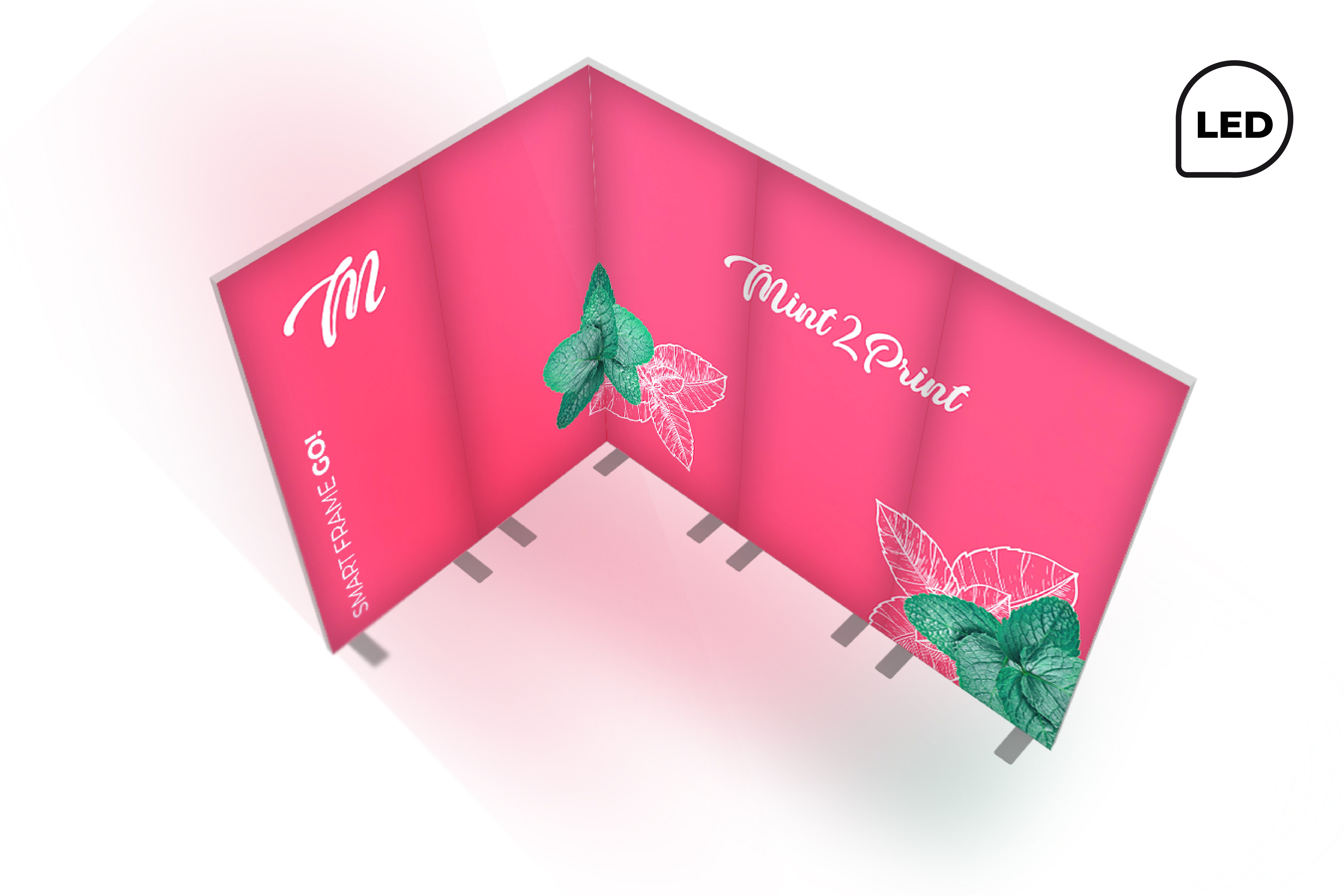 Stoisko Targowe Podświetlane LED Textile Frame Go 2x3