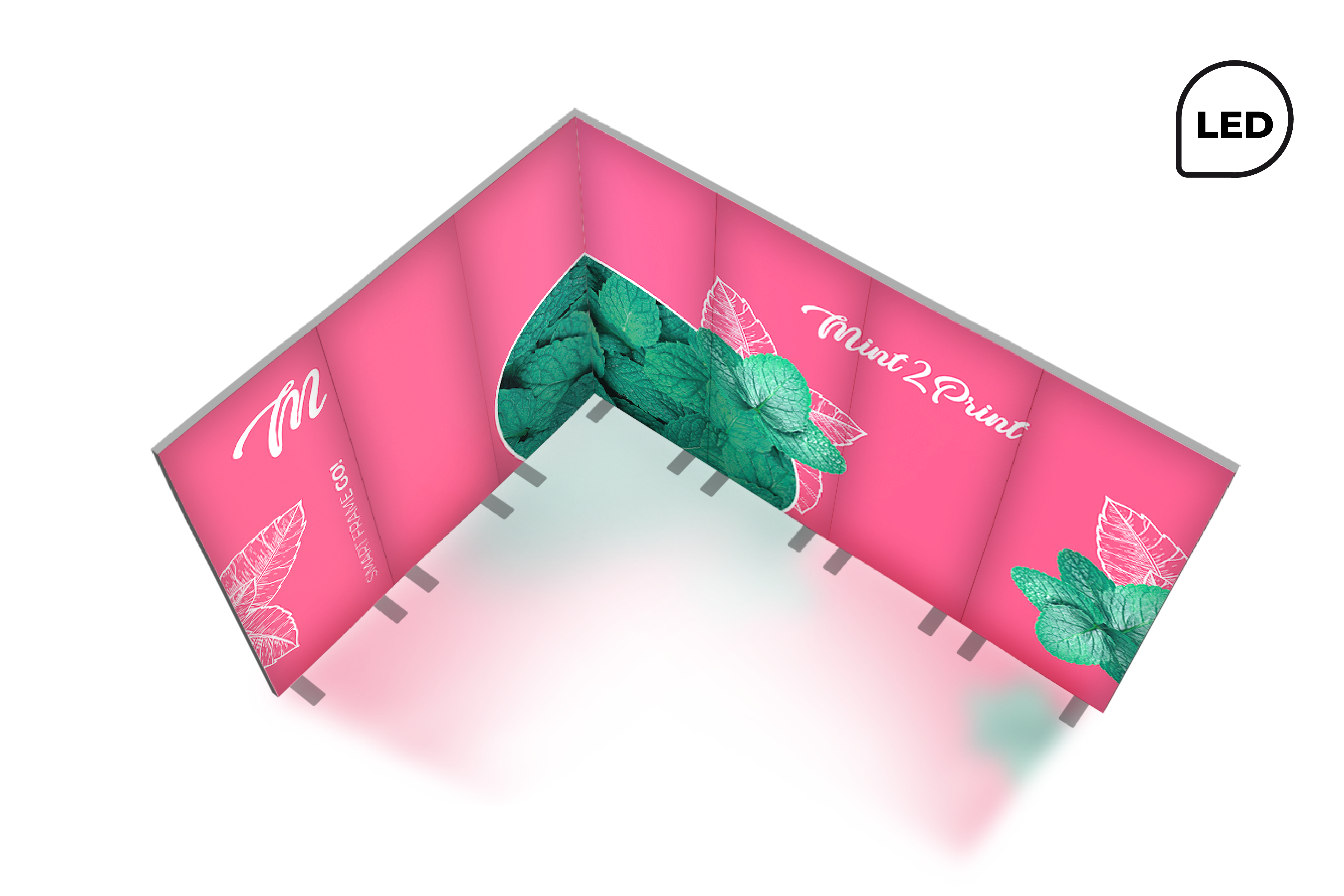 Stoisko Targowe Podświetlane LED Textile Frame Go 4x3